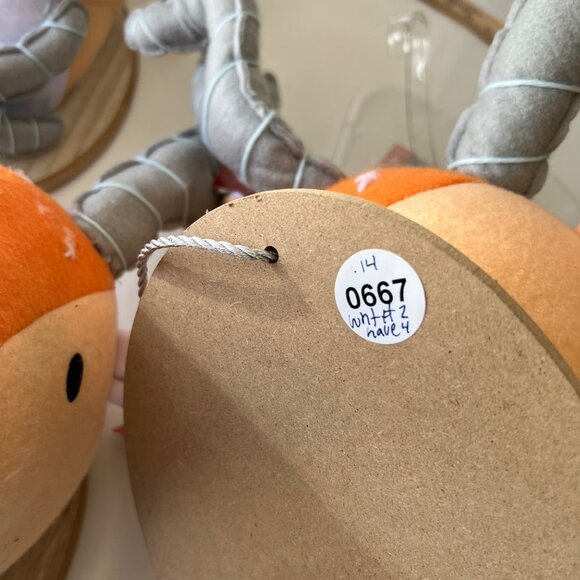 Felt Christmas Deer Head Wall Decor Orange and Gray deer head Decor - Picture 9 of 10